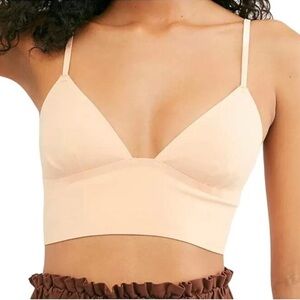 Free People Intimately Free People Sage Longline‎ Bralette Nuude Size Medium NEW